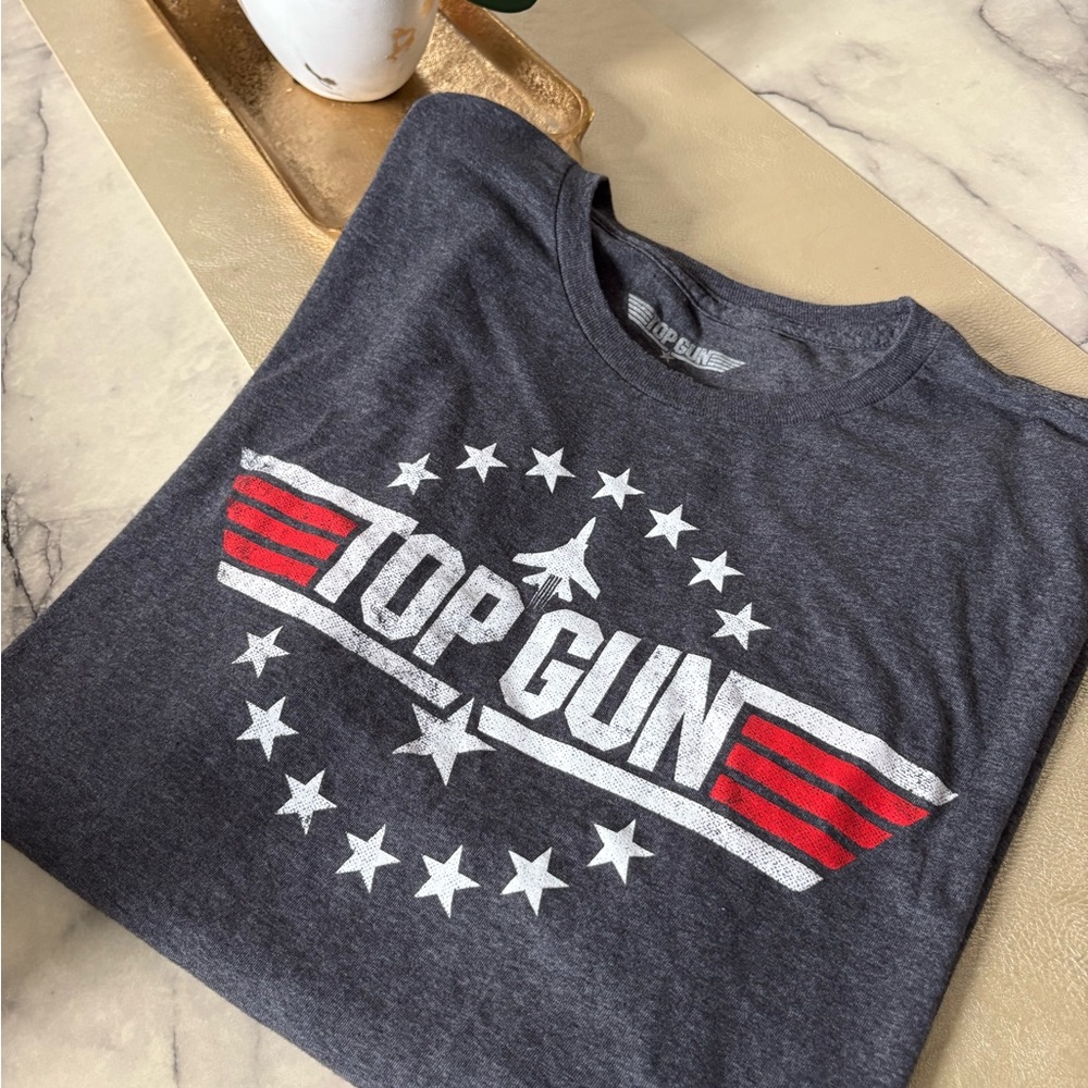 Top Gun Men's Gray T-Shirt